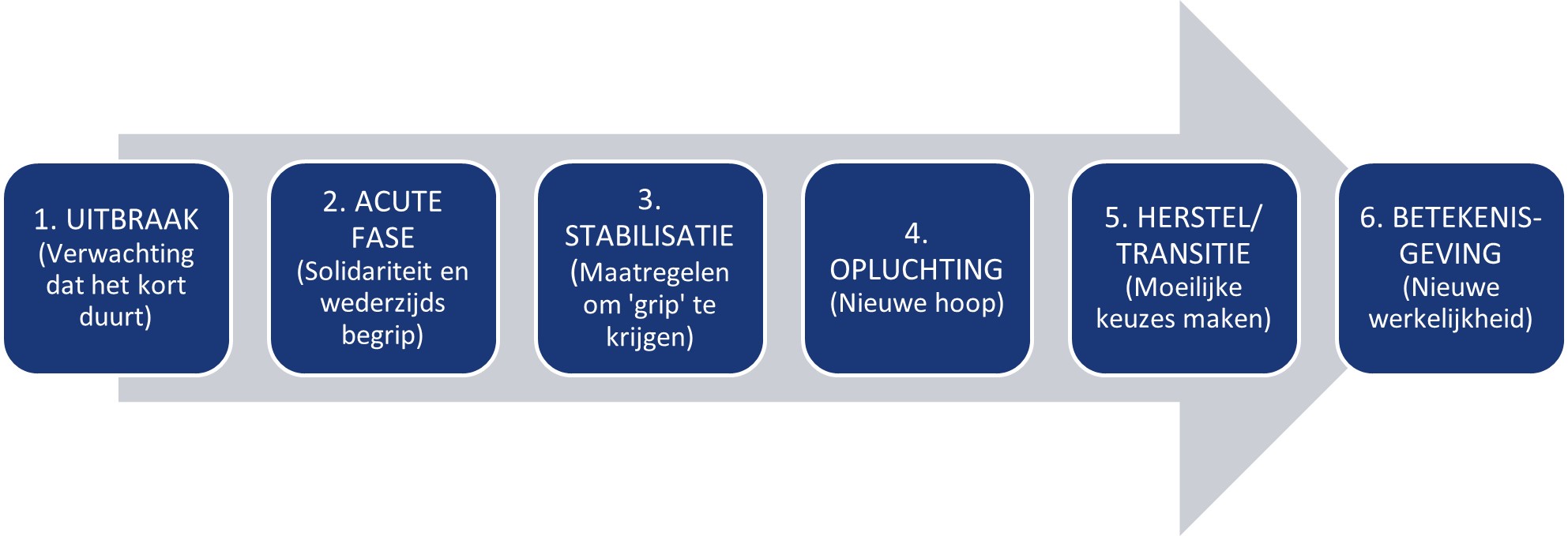 Figuur 1 Fasen van een crisis
