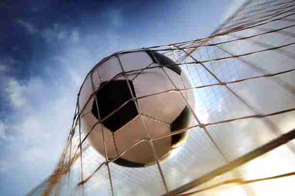 Voetbal in het net